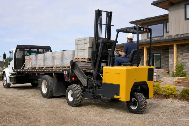 Truck-mounted forklift available for short- and long-term rental