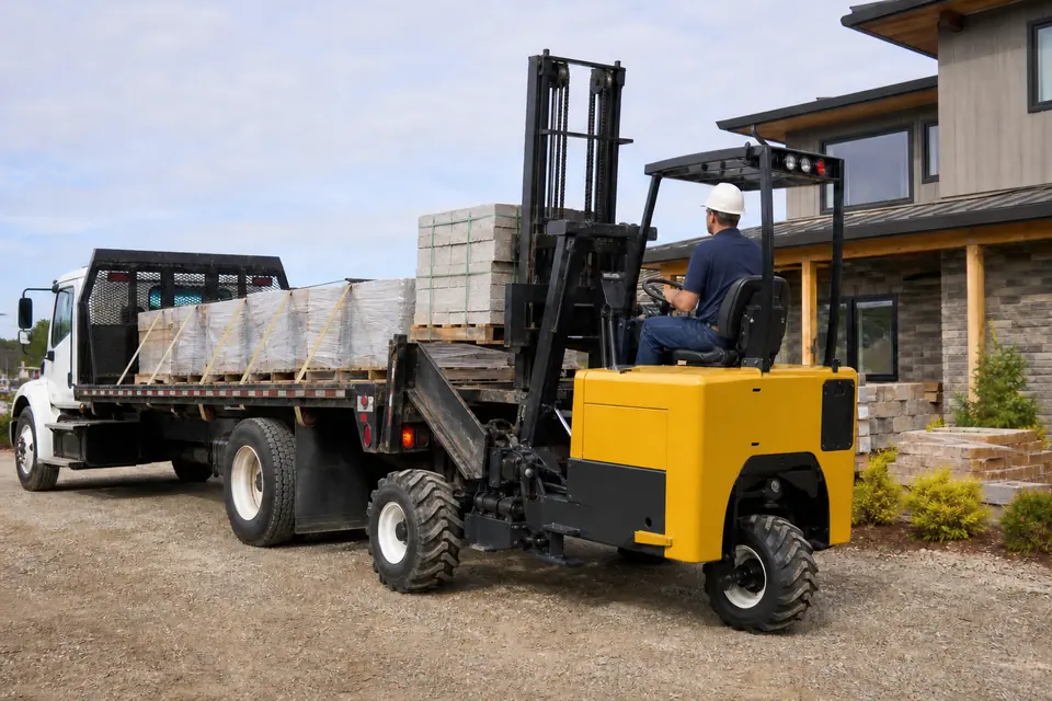 Truck-mounted forklift available for short- and long-term rental